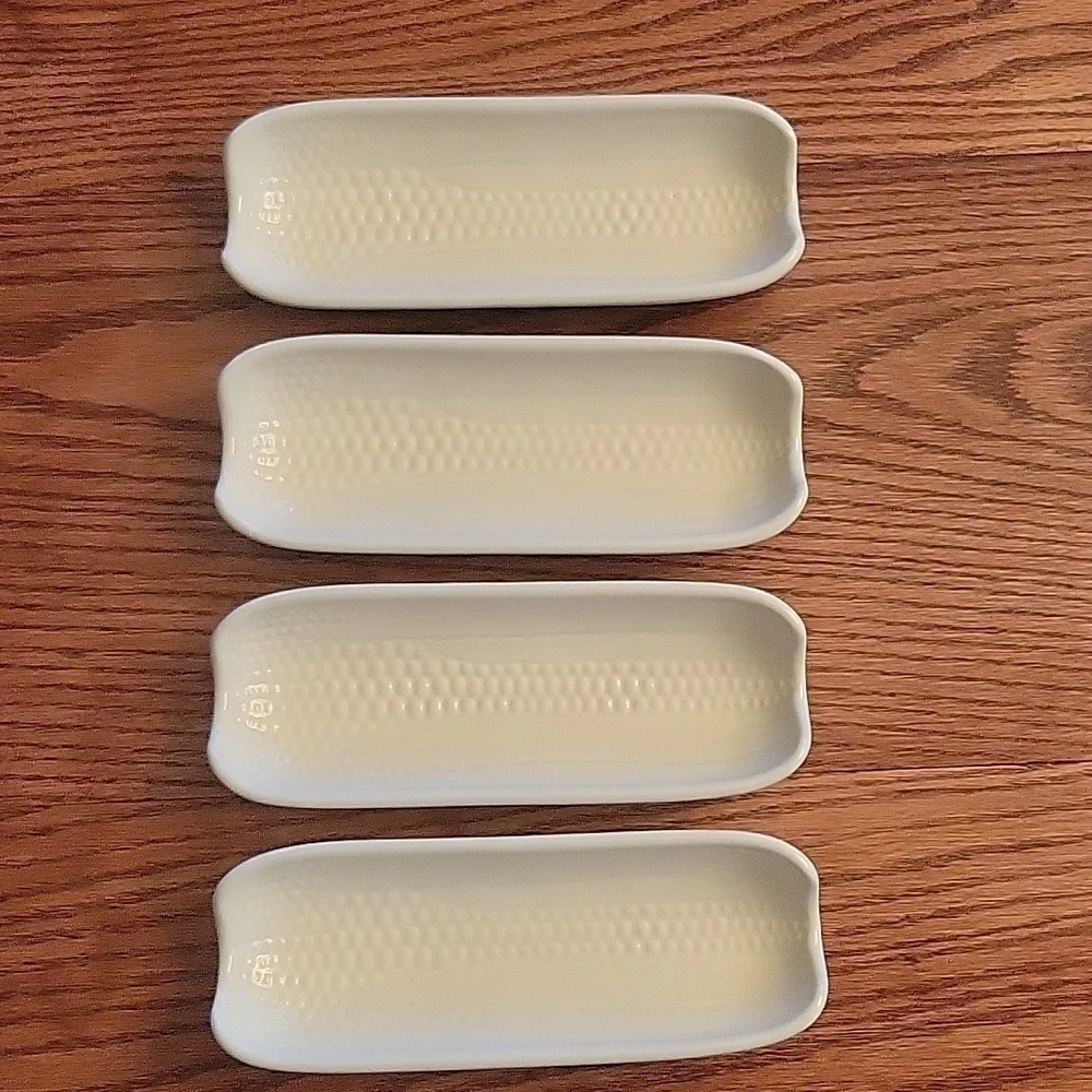 Pfaltzgraff stoneware corn 🌽 holders. Set of 4. Vintage.